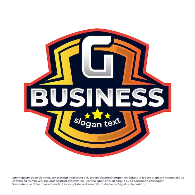 Illustration De L'insigne Du Logo Esport Lettre G