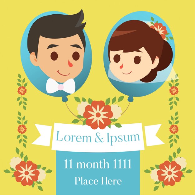 Illustration De L'invitation De Mariage
