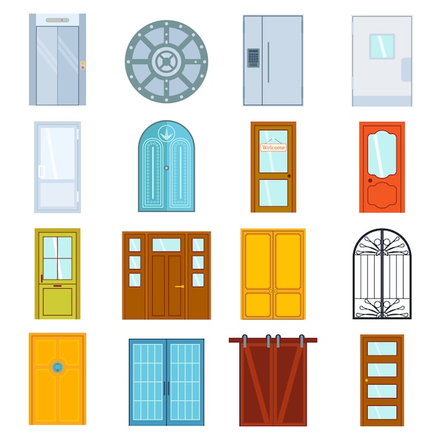 Illustration isolée de portes.