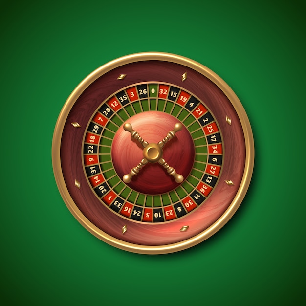 Illustration isolée de roue de roulette de casino de Las Vegas. Jeu de hasard