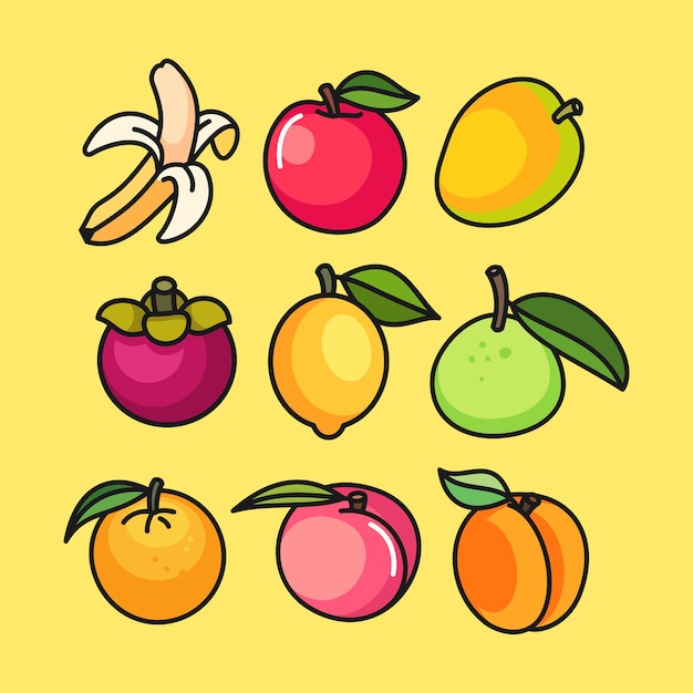 Illustration De Jeu De Fruits