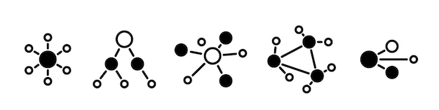 Illustration De Jeu D'icônes De Réseau D'entreprise