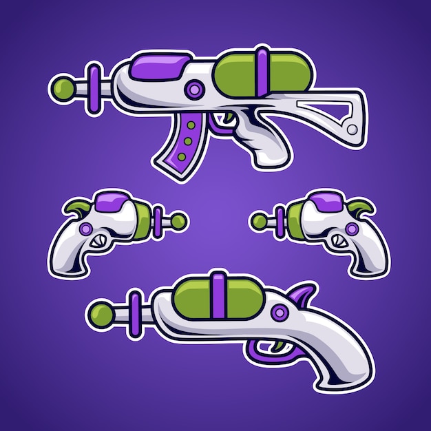 Illustration De Jeu De Pistolet Extraterrestre