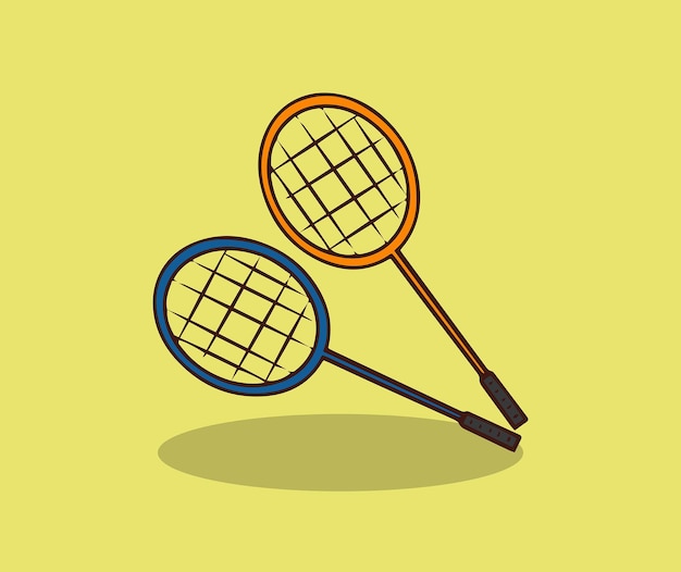 Illustration De Jeux D'été De Raquette De Badminton