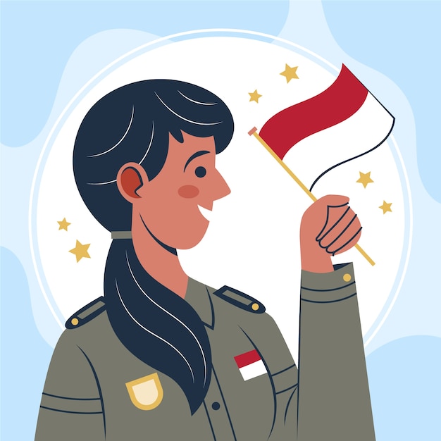 Vecteur illustration de jour plat pancasila