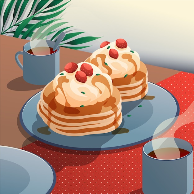 Illustration De La Journée Des Crêpes En Gradient