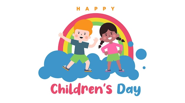 Illustration De La Journée Des Enfants Heureux
