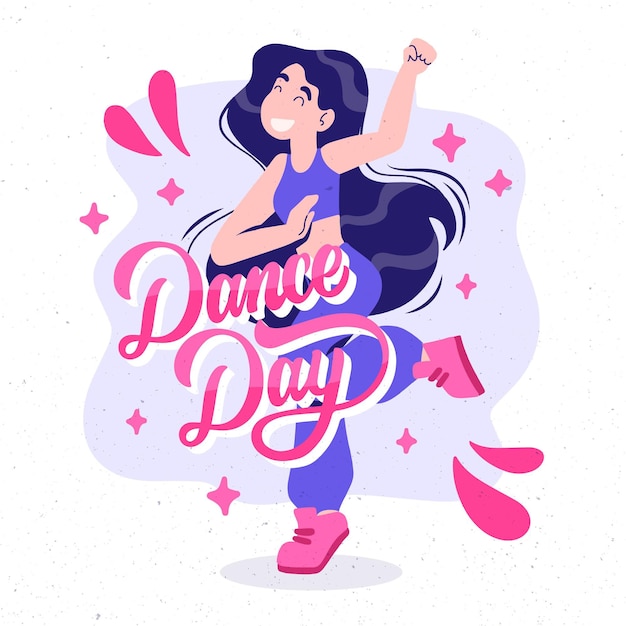 Illustration De La Journée Internationale De La Danse Dessinée à La Main