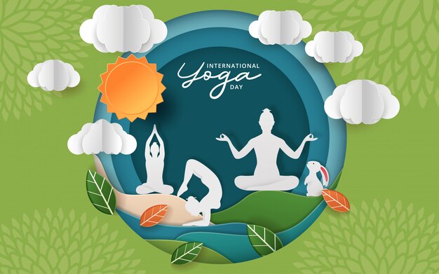 Illustration De La Journée Internationale Du Yoga