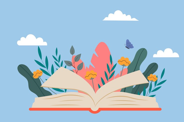 illustration de la journée mondiale du livre dessiné à la main
