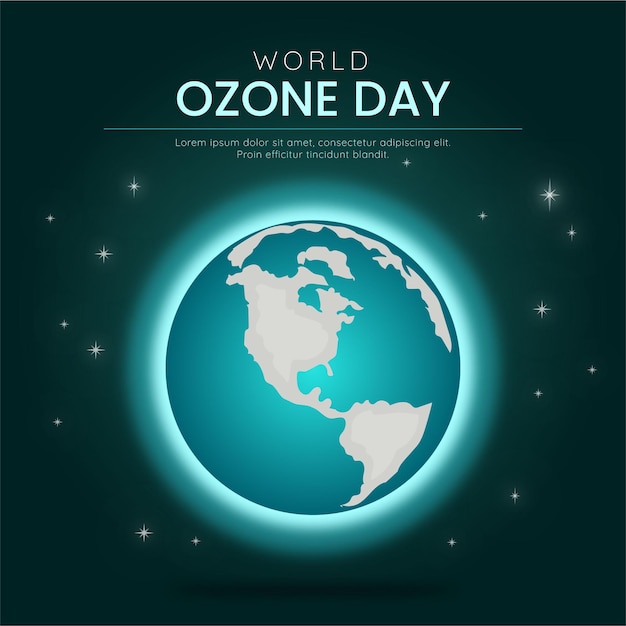 Illustration De La Journée Mondiale De L'ozone Dégradé