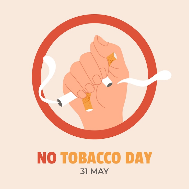 Vecteur illustration de la journée mondiale sans tabac