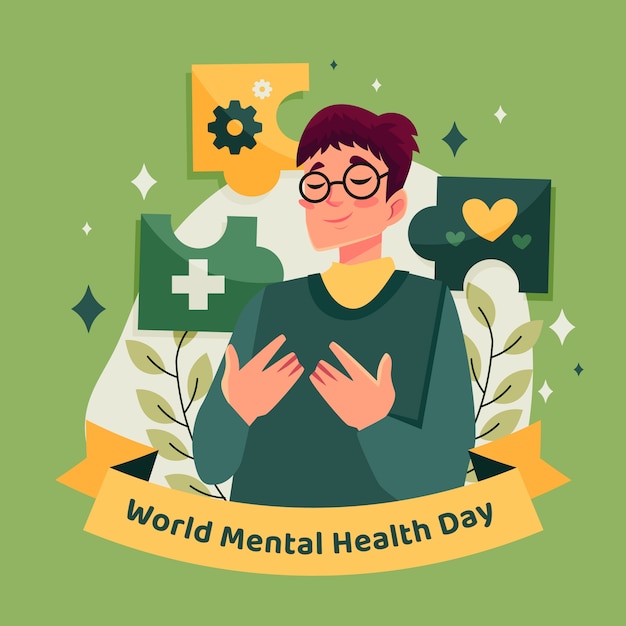 Illustration De La Journée Mondiale De La Santé Mentale