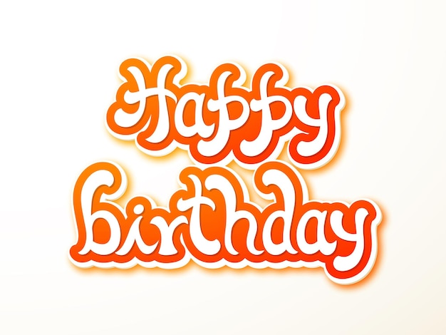 Illustration de joyeux anniversaire avec une belle calligraphie