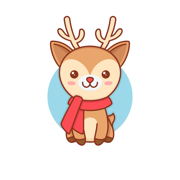 Illustration De Kawaii Rudolf Deer