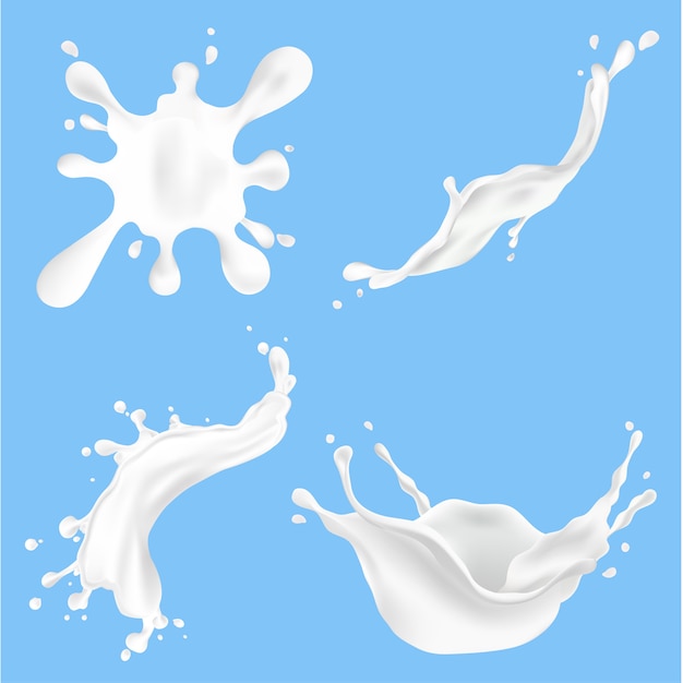 Vecteur illustration de lait frais splash