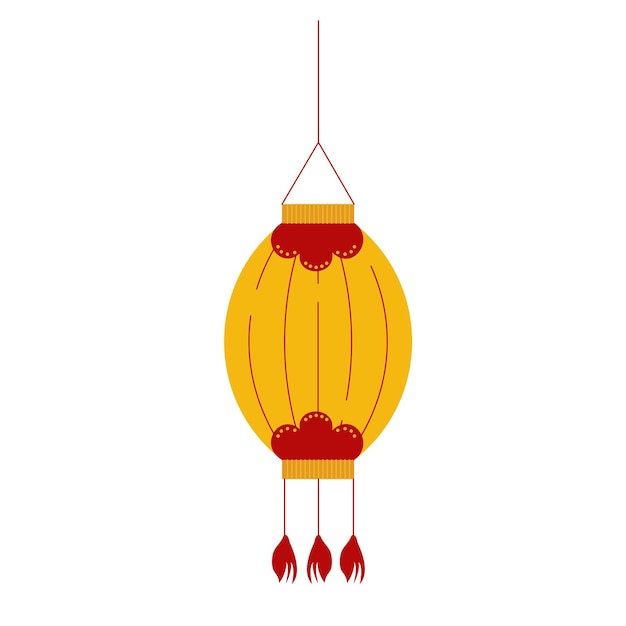 Vecteur illustration d'une lanterne chinoise. nouvel an chinois. illustration isolée.