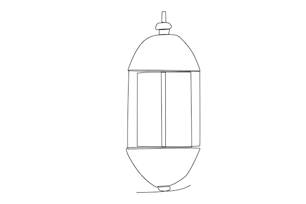 Illustration de lanterne islamique eid un dessin au trait