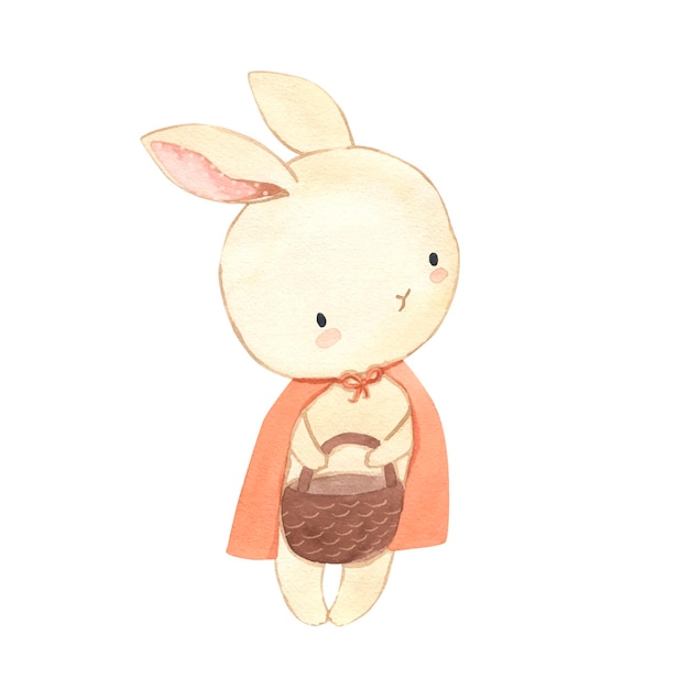 Illustration de lapin aquarelle pour les enfants