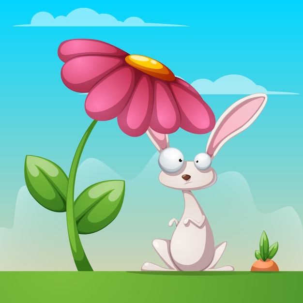 illustration de lapin mignon.