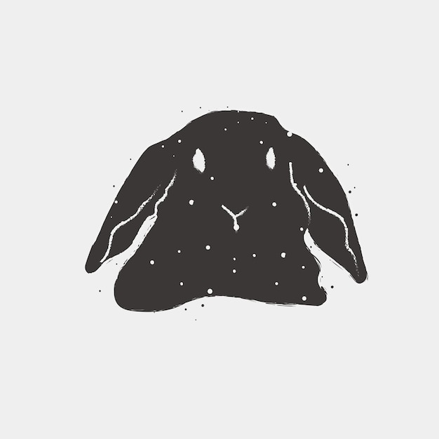 Illustration D'un Lapin. Nuances Sombres Et Claires.