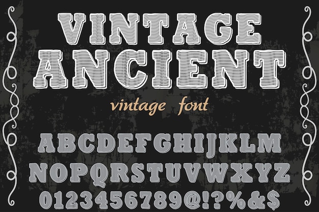 Illustration de lettrage vintage