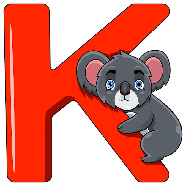 Illustration De La Lettre K Pour Koala