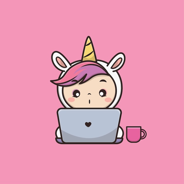 Illustration De Licorne Mignonne