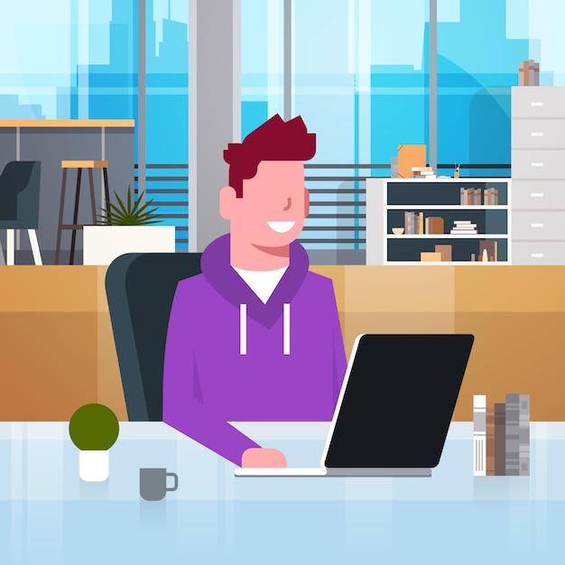 Illustration de lieu de travail de coworking