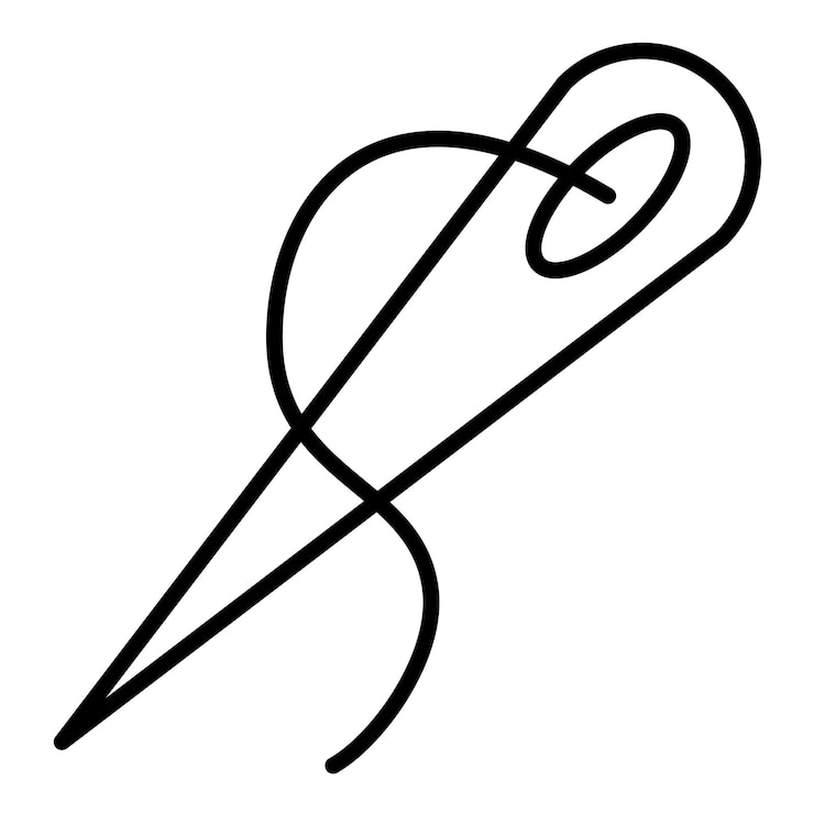 Vecteur illustration de la ligne d'aiguille