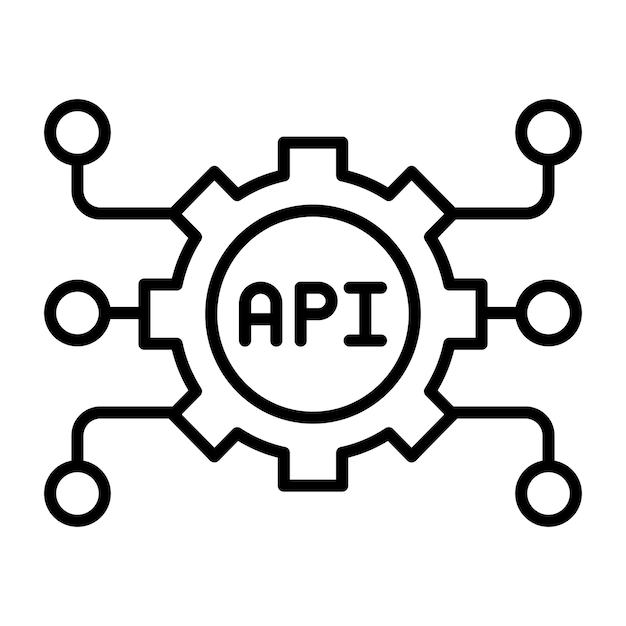 Vecteur illustration de la ligne api