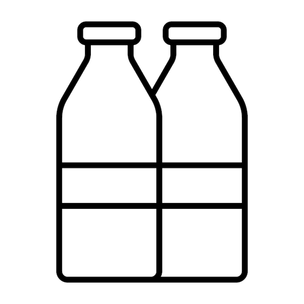 Illustration de la ligne des bouteilles de lait