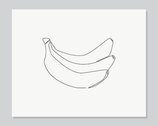 Illustration D'une Ligne Continue De Banane