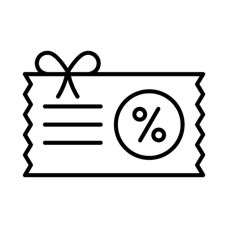 Vecteur illustration de la ligne de coupon