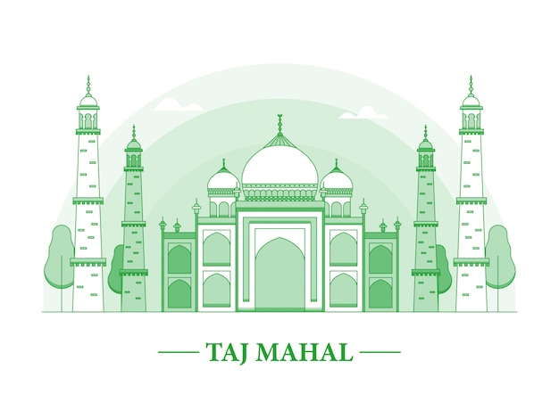 Illustration De La Ligne Du Taj Mahal