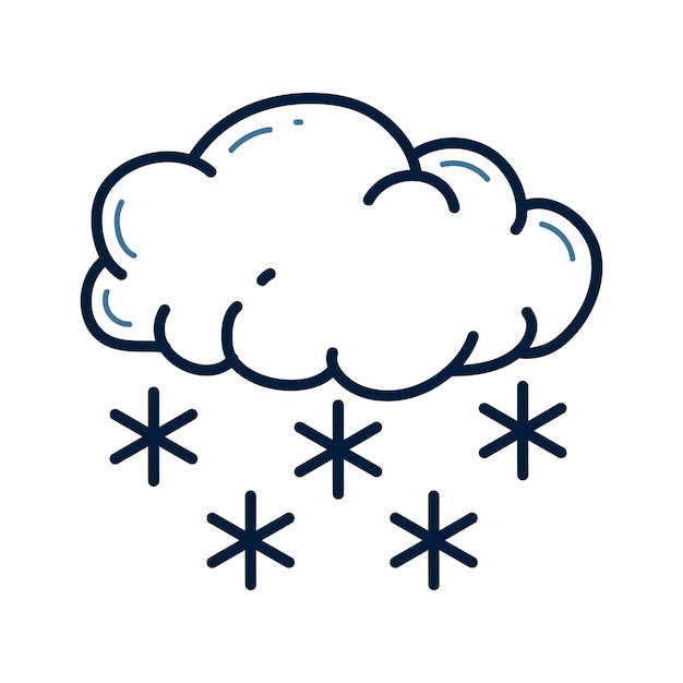 Vecteur illustration de la ligne de griffon de chute de neige vecteur d'icône de griffon de chute de neige