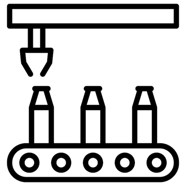 Illustration de la ligne de l'industrie alimentaire