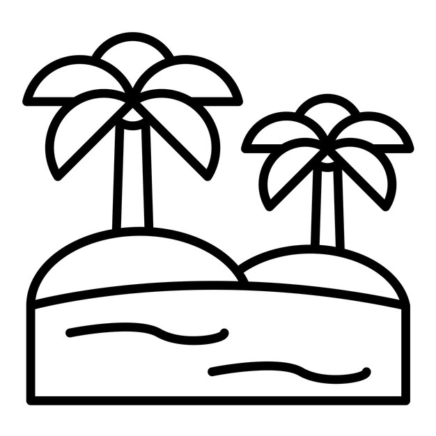 Illustration de la ligne de l'oasis