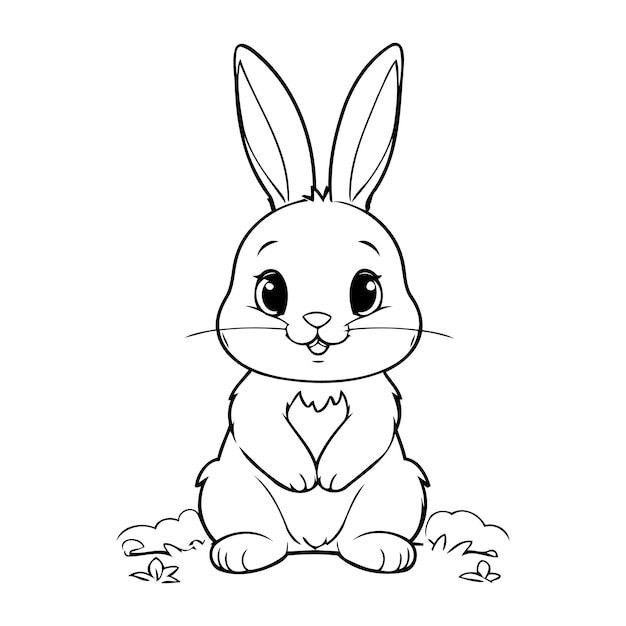 Illustration De Livre De Coloriage Kawaii Dessinée à La Main Par Vecteur Libre