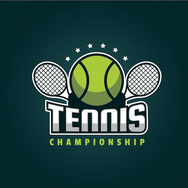 Vecteur illustration de logo badge de tennis moderne