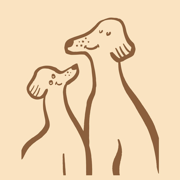 Vecteur illustration de logo de chien mignon