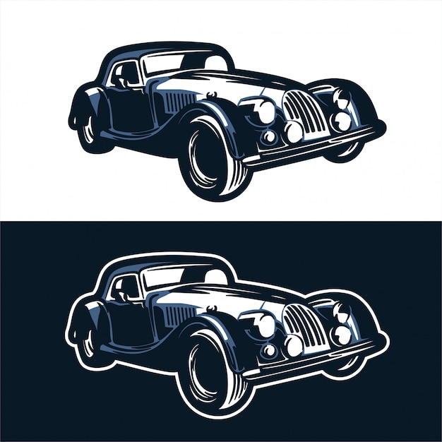 Illustration De Logo Club De Voiture Classique