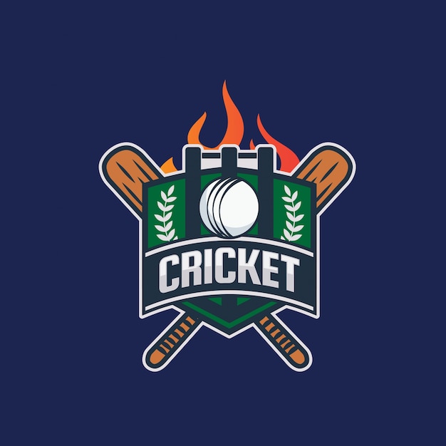 Vecteur illustration de logo cricket badge moderne