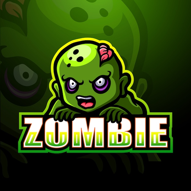 Illustration De Logo Esport Mascotte Zombie