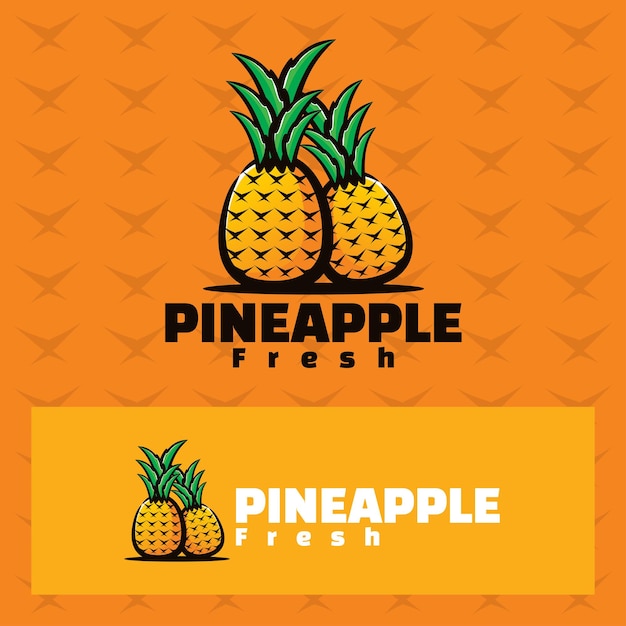 Illustration De Logo Frais Ananas