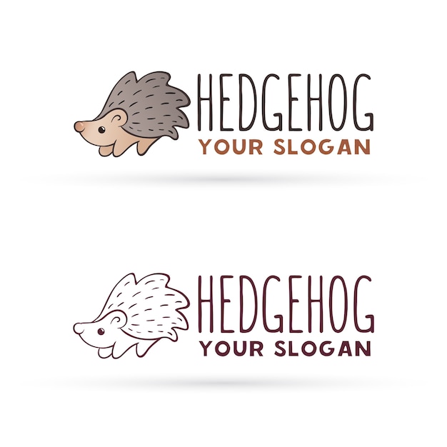 Illustration de logo hérisson.