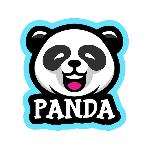 Vecteur illustration logo mascotte panda