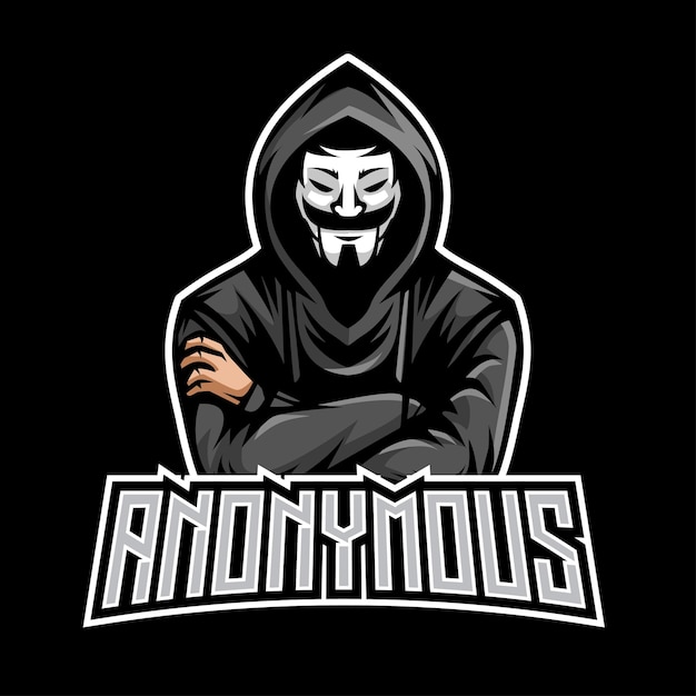 Illustration De Logo De Mascotte De Pirate Anonyme