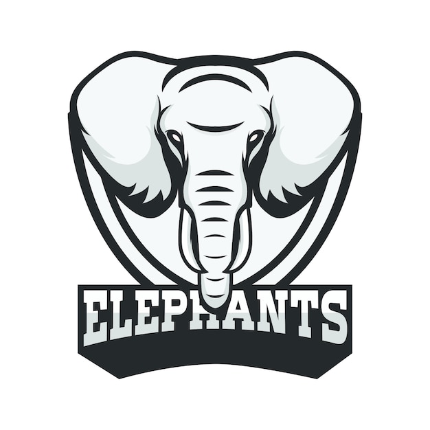 Illustration De Logo De Mascotte Vecteur éléphant