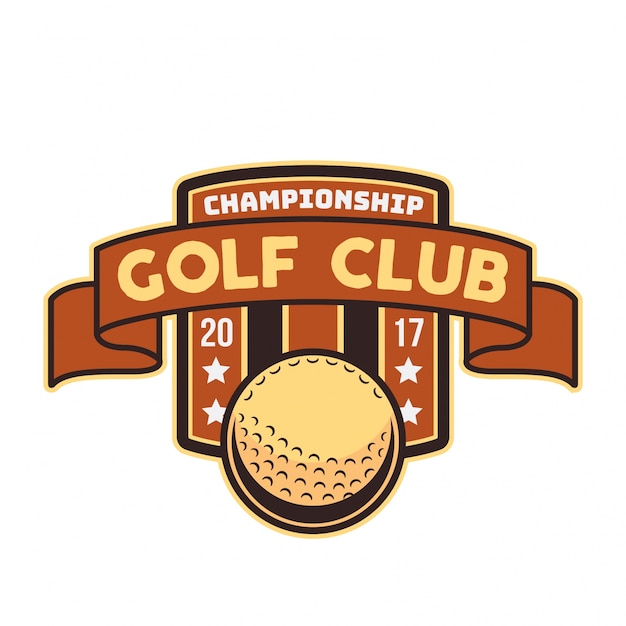 Vecteur illustration de logo moderne golf badge